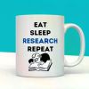 1pc Eat Sleep Research Repeat, Funny Researcher Mug, Researcher Gift, Research Mug, Research Gift, Funny Scientist