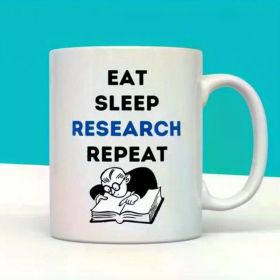 1pc Eat Sleep Research Repeat, Funny Researcher Mug, Researcher Gift, Research Mug, Research Gift, Funny Scientist