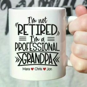 1pc Retirement Gift For Grandpa Gift For Birthday From Grandkids Coffee Mug Funny