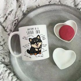 1pc Black And Tan Shiba Inu Coffee Mug, Cute Shiba Inu Gift, Dog Lover, Funny Gift for Her, Him, Pet Animal, Dog Mom