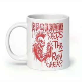 1pc Graffiti Keeps The Rent Cheap - Punk Meme Mug