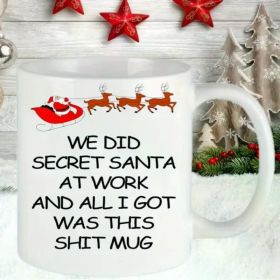 1pc Christmas Personalised Secret Santa Mug | Gift Present Funny | Christmas Hot Chocolate Tea Coffee | Christmas Eve