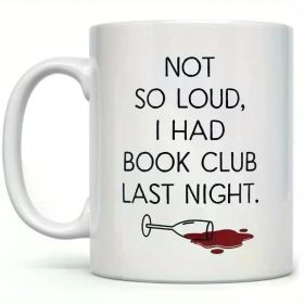 Funny Book Club Coffee Mug Reading Wine Lover Cup Bookish Bibliophile Librari...