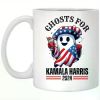 1pc | Ghosts for Kamala Harris 2024 Halloween Gift White Coffee Mug, 11oz Ceramic