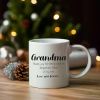 Grandma Thank you for being such an Important Piece of my life | Charming White 11oz Ceramic Mug. Boasts a classic