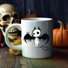 1pc Cute Halloween devil 11 oz. White coffee mug, Horror Gift idea, Halloween mugs, Scary Gift idea, Seasonal coffee