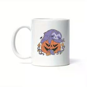 1pc Funny Sloth Halloween Gift Design Idea for Creative 11oz White Coffee Mug