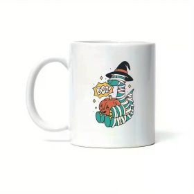 1pc Halloween Dinosaur Mummy Gift Design Idea for Adults 11oz White Coffee Mug