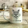 1pc Halloween The Catverine Cat Mug, Funny Halloween Group Party Mug, 2024 Halloween Cat Mug, Cute Sarcastic