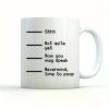 1pc Funny Coffee Mug Time To Poop Coffee Gift Coffee Addict Caffeine Addict Coffee