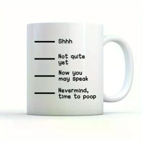 1pc Funny Coffee Mug Time To Poop Coffee Gift Coffee Addict Caffeine Addict Coffee