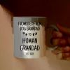 1pc "Promoted from Dog Grandad to Human Grandad EST.2023" Ceramic Mug - Insulated, Hand-Wash Only - Ideal