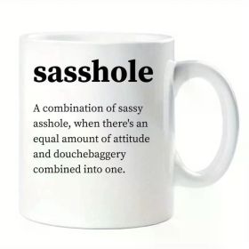 1pc Sasshole Mug Urban Dictionary Definition Funny Novelty Ceramic Cup Gift Friend