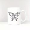 1pc Geometric Butterfly Mug - Butterflies Wildlife Gift - Geometric Print Coffee Mug