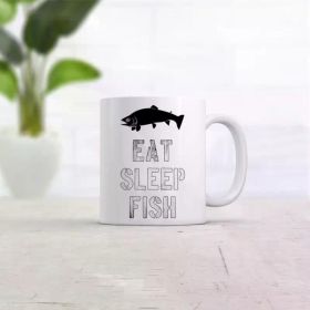 1pc Offensive Fishing Mug, Humorous Fishing Mugs, Rude Fishing Coffee Cup, Eat Sleep Fish, Drinking Mugs, Fathers