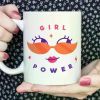 1pc Womens Day Girl Power Mug - Empower Women Empowering Women - Novelty Mug Gift UK - Coffee Tea Cup