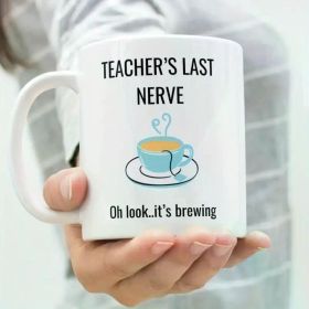 1pc Funny Teacher Mug, Present For Teacher, End Of Year Gift, Teacher Appreciation, Humorous Mug, Newly Qualified