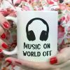 1pc Novelty Ceramic Music Coffee Mug | Mug Gift For Music Addict Friends, Couples and Partner | Music Producer Singer