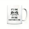 It's Fine I'm Fine Everything Is Fine - Funny frog saying, mug gift idea - matt mug