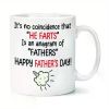 It's No Coincidence He Farts Anagram Happy Father's Day Mug Cup Dad Fart Funny Joke Rude World's Greatest Farter