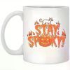 1pc | Stay Spooky Halloween Mug – Black Cat and Pumpkin Jack-o'-Lantern, 11oz Ceramic