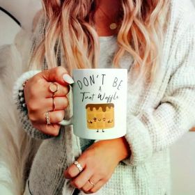 1pc funny graphic pattern ceramic mug 11oz funny mug funny humorous coffee mug, best gift for friends, funny gift