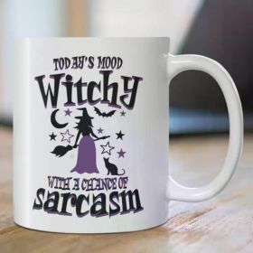 1pc Halloween 11oz Ceramic Coffee Mug for Your Daily Brew