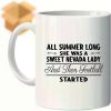 Funny Gifts for Football Lovers She Was a Nevada Lady Until Football Season Started Novelty Coffee Mug for Family
