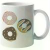 1pc Charming Doughnut-Themed Ceramic Coffee Mug Matte Non-Slip Design Smooth Rounded Handle Perfect Gift for