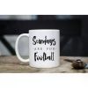 Luxurious 11oz Ceramic Football Mug - 'Sundays Are for Football' Design - Ideal for Daily Use and Game Day Perfect