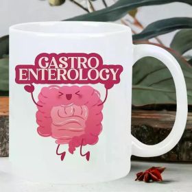 11oz Gastroenterology Cartoon Ceramic Mug - Durable, Dishwasher Safe, Playful Intestine Design | Perfect for Hot &