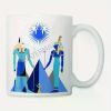 11oz Egyptian-Inspired Ceramic Coffee Mug with Anubis & Eye of Horus Artwork – Mystical Pharaoh Design, White,