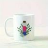Magic Potion Ceramic Coffee Mug | Multi-Color Design with Colorful Potion Bottle & Leaf Motif | Reusable, Hand-Wash