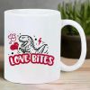 11oz "Love Bites" Dinosaur Ceramic Coffee Mug – Fun and Unique Gift for Coffee and Tea Lovers, Hand Wash Only,