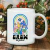 1pc Grow in Grace Ceramic Coffee Mug Reusable Hand-Wash Only Colorful Floral and Mushroom Design Ideal Gift for