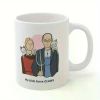 Modern 'My Youngsters Have Claws' Cat Mug 11oz White Ceramic Coffee Cup with Fun Cartoon Illustration Hand-Wash