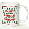 1pc Jolliest Bunch of Assholes Ceramic Mug - Insulated Reusable BPA-Free Round Coffee Cup for Christmas