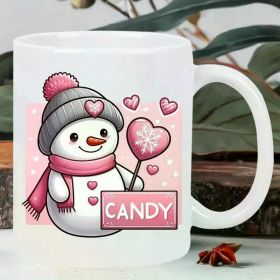 Ceramic Charming Snowman Mug Insulated Reusable Hand Wash Only for Hot and Cold Drinks with Perfect Gift for