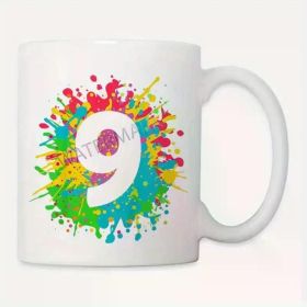9Th Birthday Paint Splashes Tshirt for Girls Boys 17360 Coffee Mug 11Oz AM