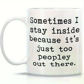 1pc, coffee cup, 11oz ceramic coffee cup, water cup, summer and winter drinking set, the best gift for friends, sisters,