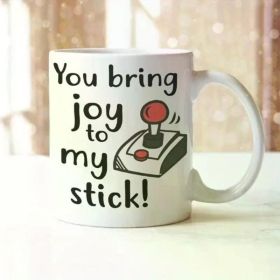 1pc Joystick Mug & Coaster Set Novelty Gamer Gaming Handle Christmas Coffee Tea Gift