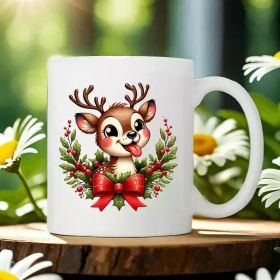 Unique Design Multi-Purpose Ceramic Coffee Mug Insulated Reusable White 11oz - Birthday Lion Gift for Coffee Lovers