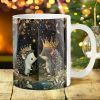 1pc Gothic Hedgehog Ceramic Mug 11oz - Ideal for Outdoor Camping, Picnics, Travel, Home & Office Use - Perfect