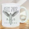 11oz Free Bird Ceramic Coffee Mug - Inspirational Design with Soaring Bird & Stars, Reusable & Dishwasher Safe, BPA-