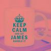 11oz Ceramic Coffee Mug with "Keep Calm and Let James Handle It" Crown Design - White, Reusable & Durable |