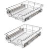 Pull-Out Wire Baskets 2 pcs Silver 15.7"