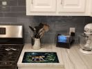 Leopard Nighttime in the Jungle Glass Cutting Board Decorative Tempered Glass Kitchen Cutting and Serving Board Large Size Chopping Board
