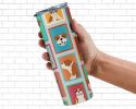 Lots of Red and White English Bulldog Stainless Steel Skinny Tumbler Vacuum Double Walled Reusable Insulated Tumbler Travel Cup for Coffee Cocktails G