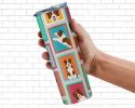 Lots of Red Border Collie Stainless Steel Skinny Tumbler Vacuum Double Walled Reusable Insulated Tumbler Travel Cup for Coffee Cocktails Gift with Lid