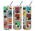 Lots of Tricolor Sheltie Stainless Steel Skinny Tumbler Vacuum Double Walled Reusable Insulated Tumbler Travel Cup for Coffee Cocktails Gift with Lid